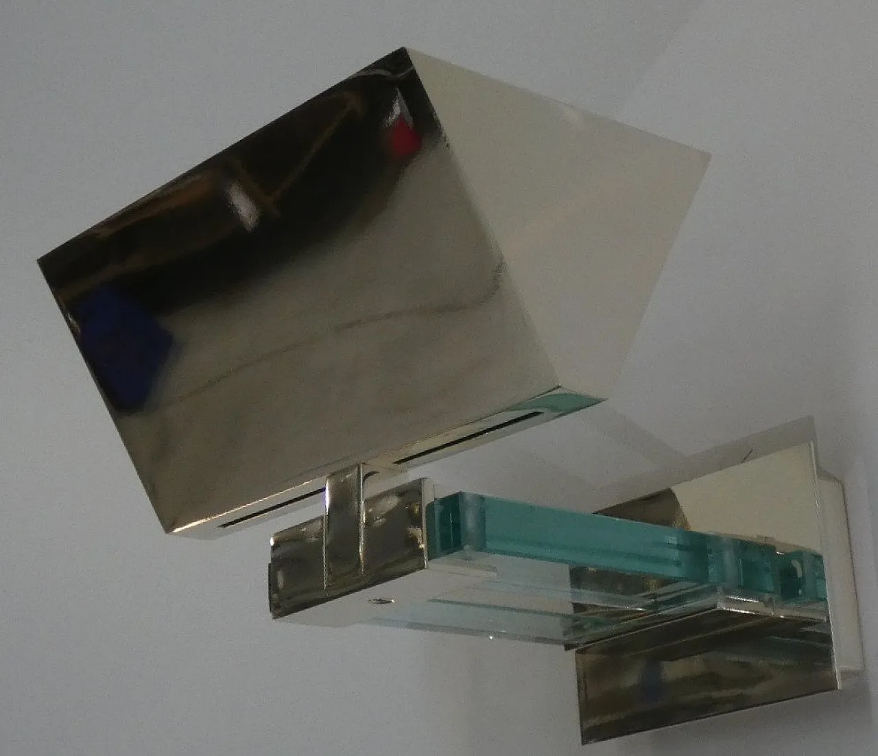 Italian Chrome and Glass Wall Lamps by Martini for Fratelli Martin, 1970s, Set of 4 1