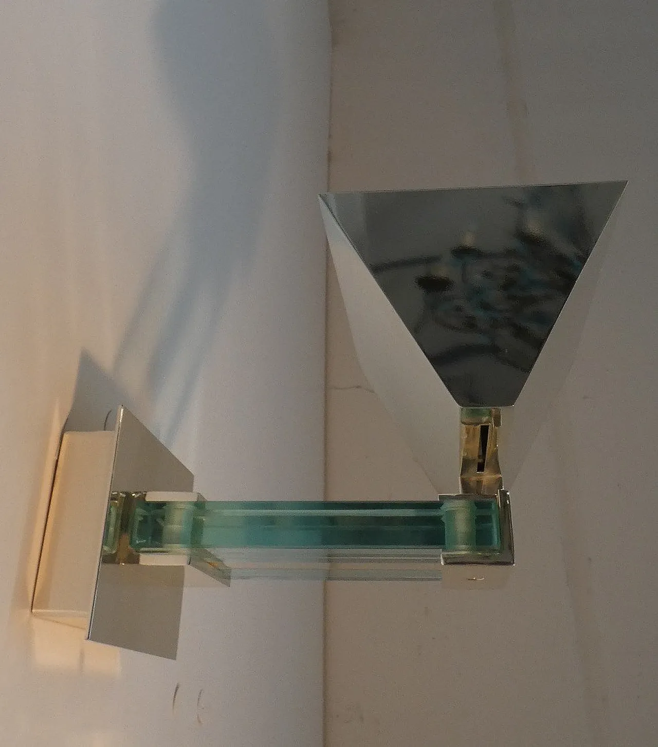 Italian Chrome and Glass Wall Lamps by Martini for Fratelli Martin, 1970s, Set of 4 5
