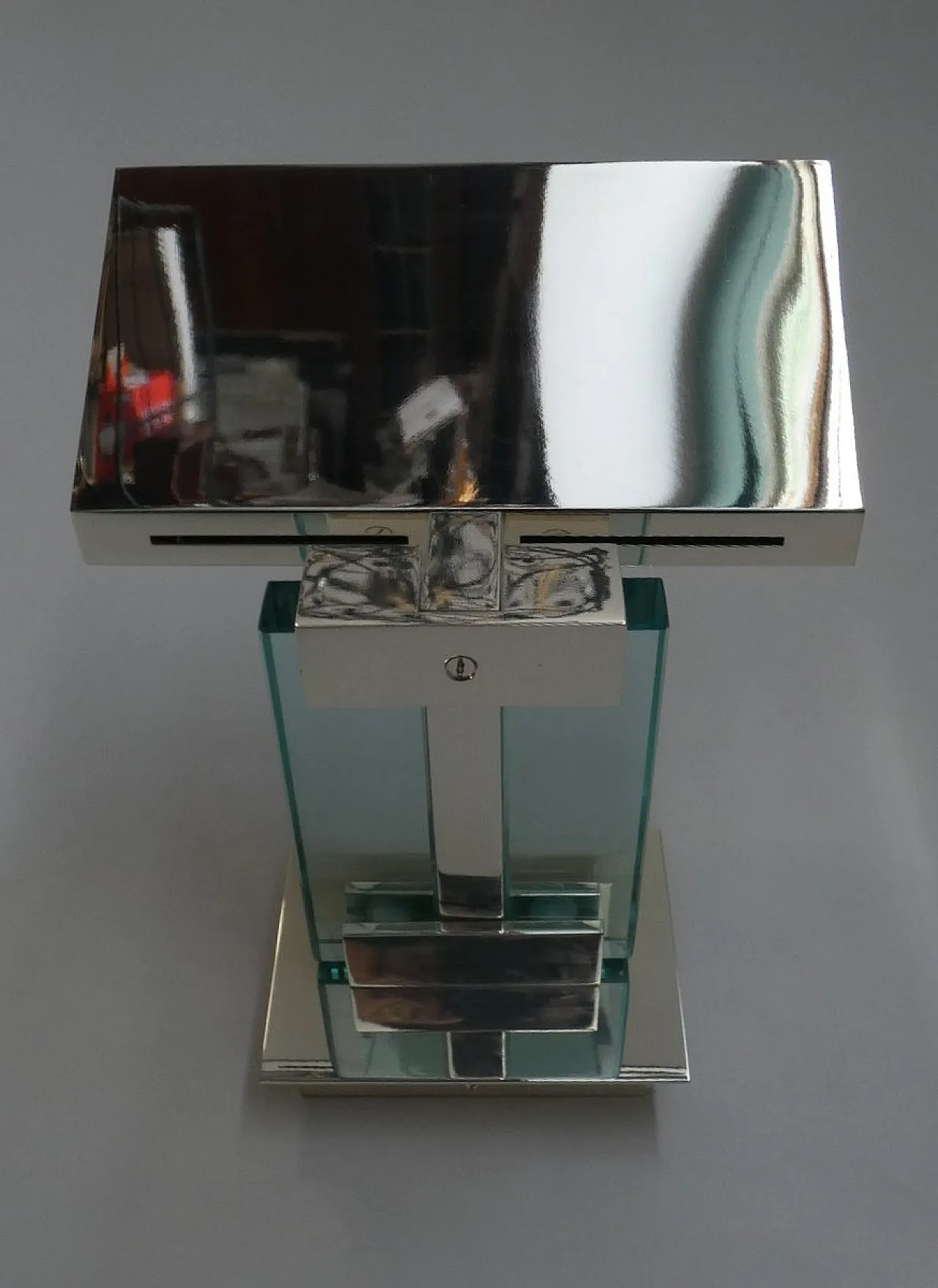 Italian Chrome and Glass Wall Lamps by Martini for Fratelli Martin, 1970s, Set of 4 7