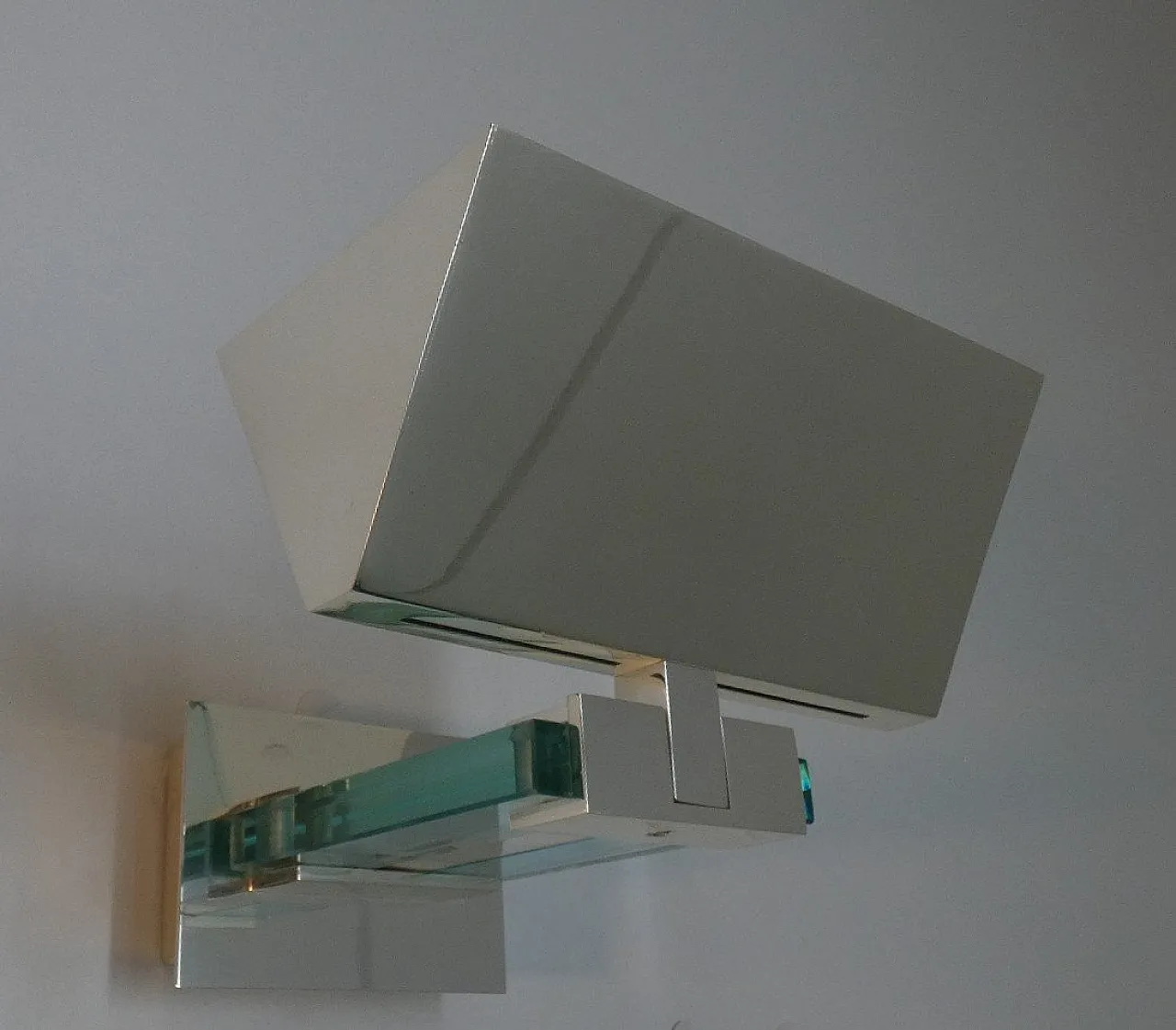 Italian Chrome and Glass Wall Lamps by Martini for Fratelli Martin, 1970s, Set of 4 8