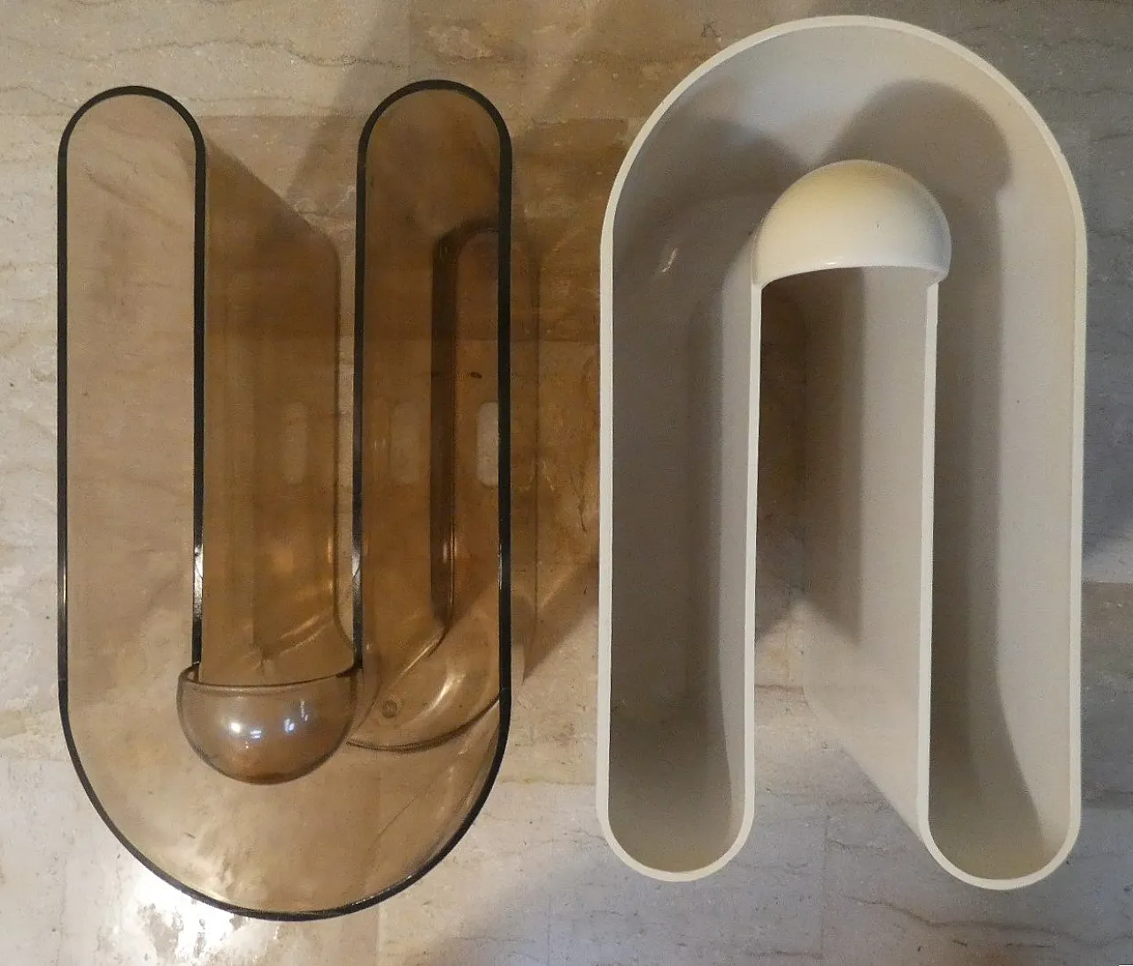 Pair of Magazine rack by Rodolfo Bonetto for Bilumen, 1968 9