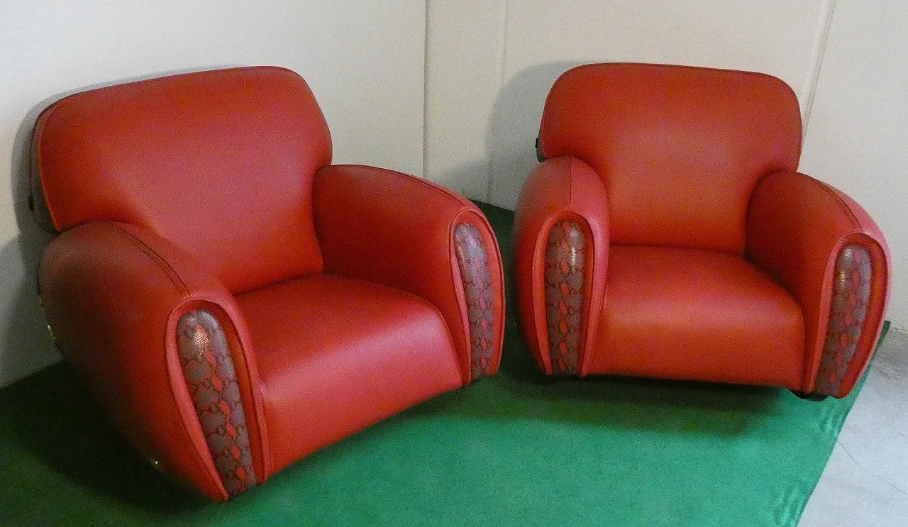 Pair of Miura Trend chairs by Elisabetta Gucci for Formitalia, 1980s 1