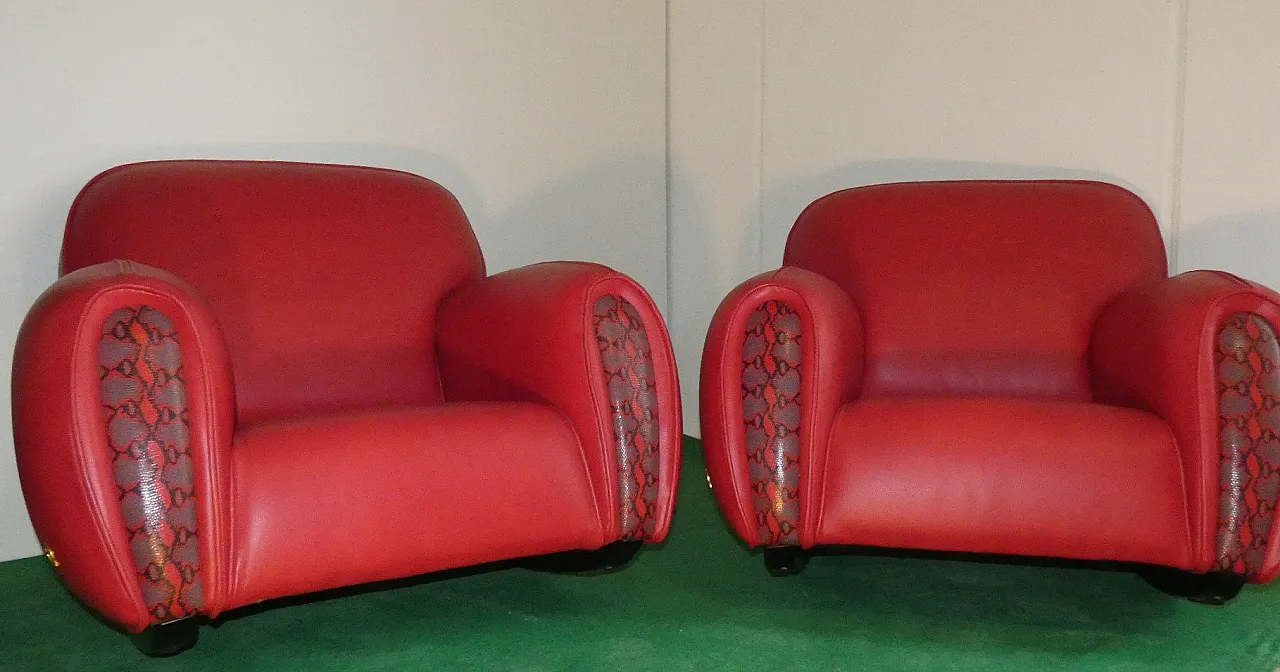 Pair of Miura Trend chairs by Elisabetta Gucci for Formitalia, 1980s 2