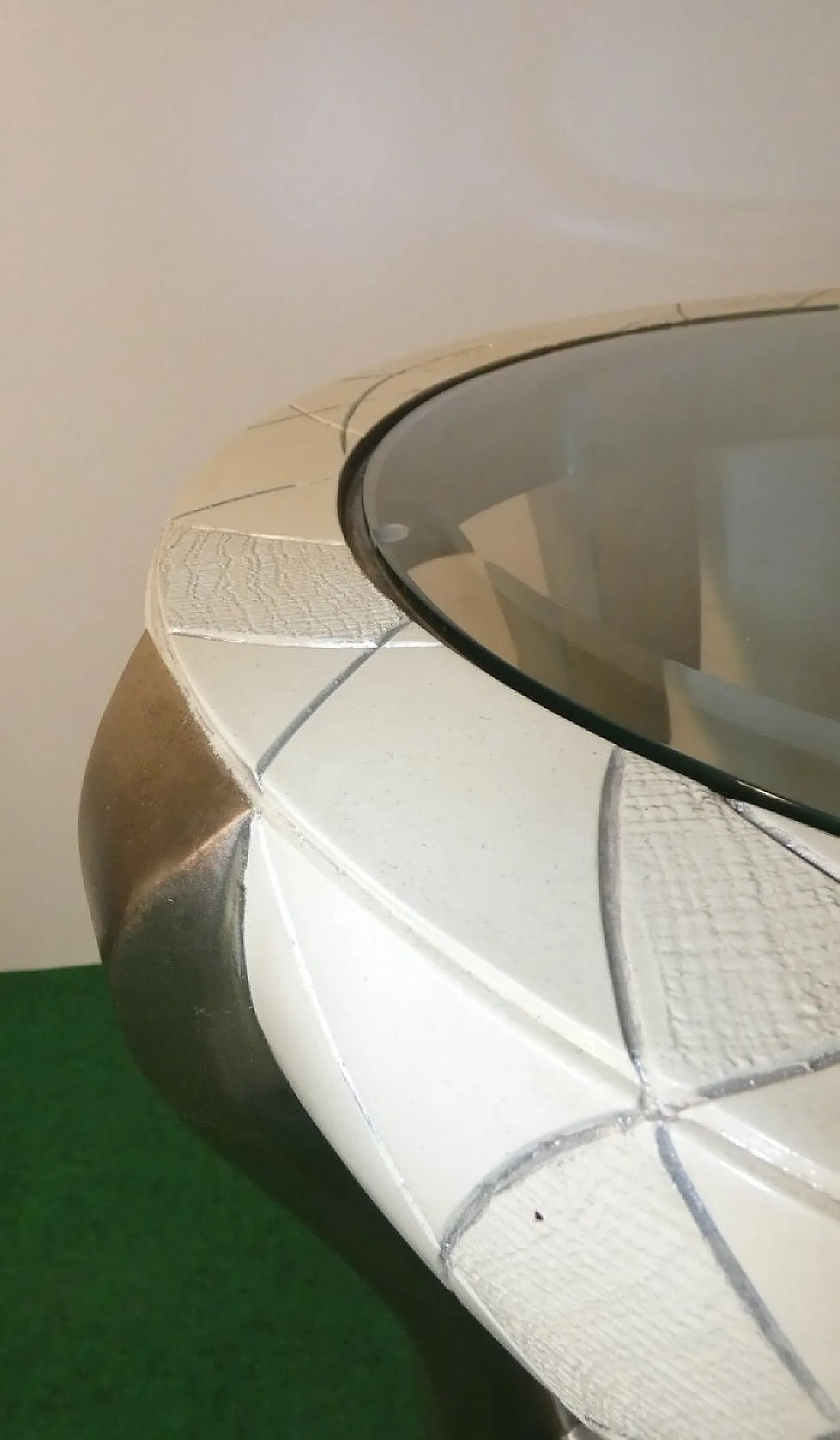 Coffee table in beech and silver leaf, Italy, 1980s 4