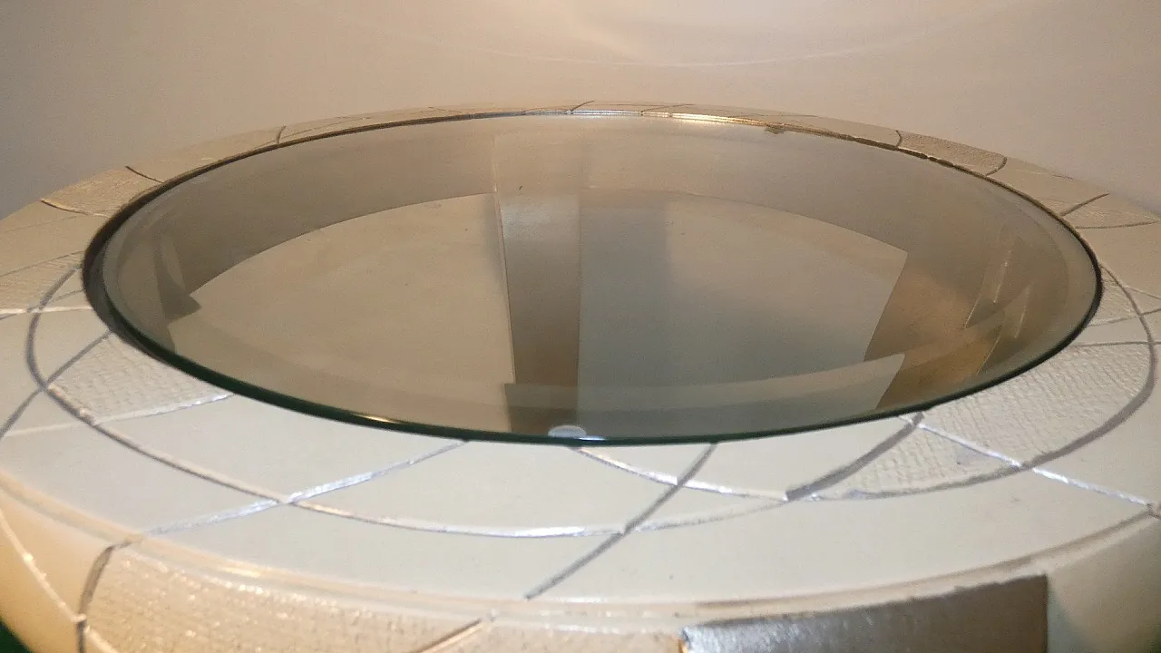 Coffee table in beech and silver leaf, Italy, 1980s 8