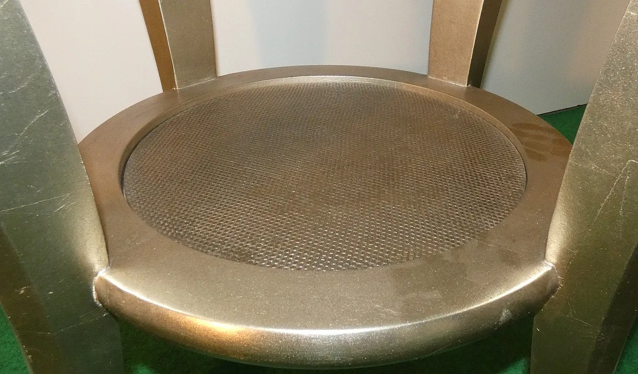 Coffee table in beech and silver leaf, Italy, 1980s 10