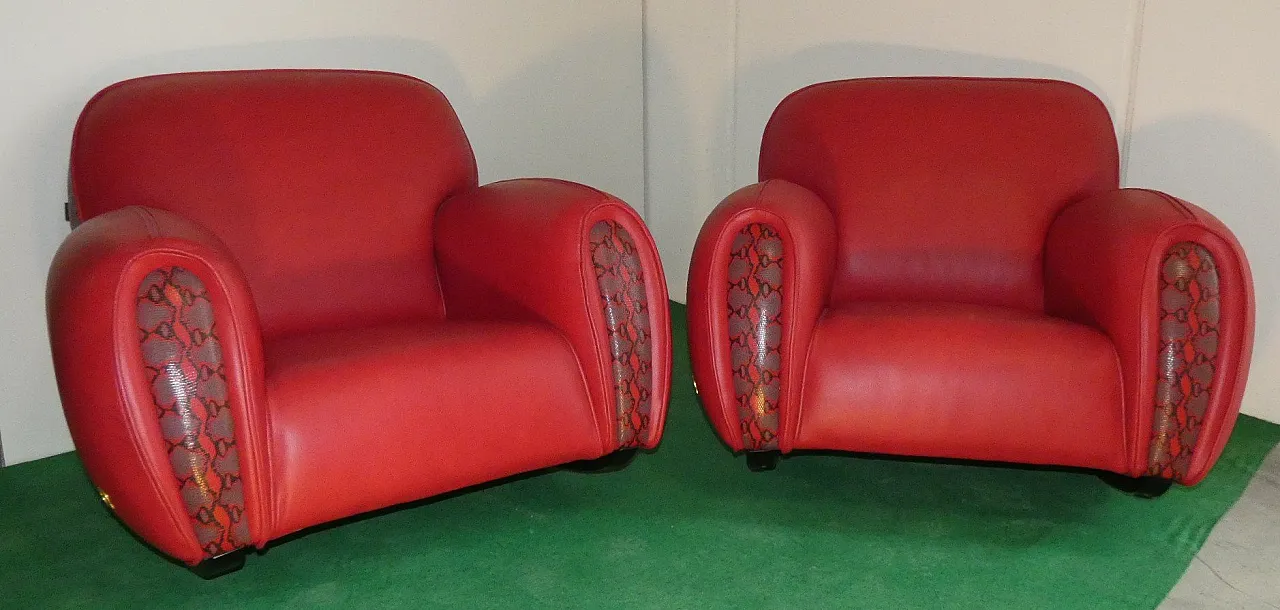 Pair of Miura Trend chairs by Elisabetta Gucci for Formitalia, 1980s 24