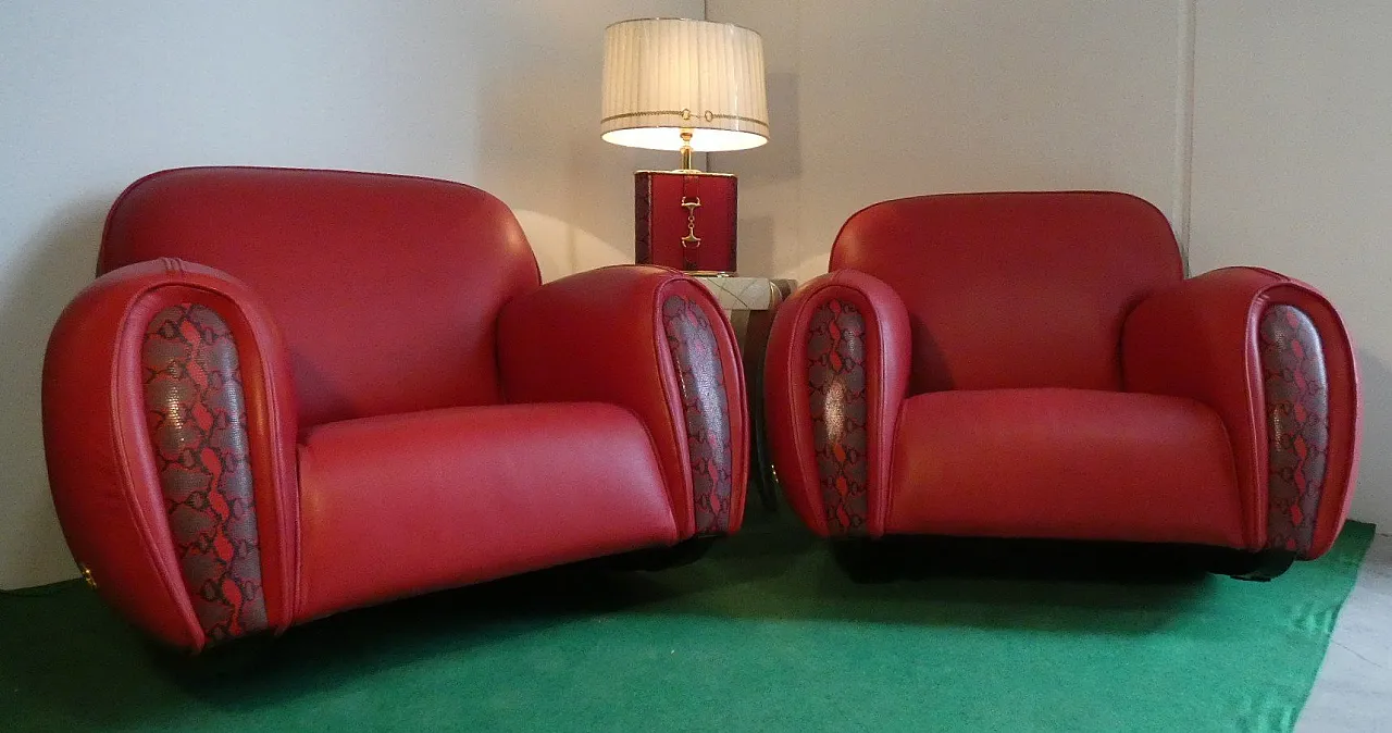 Chairs and coffee table lamp by Elisabetta Gucci for Form Italia, 80s 1