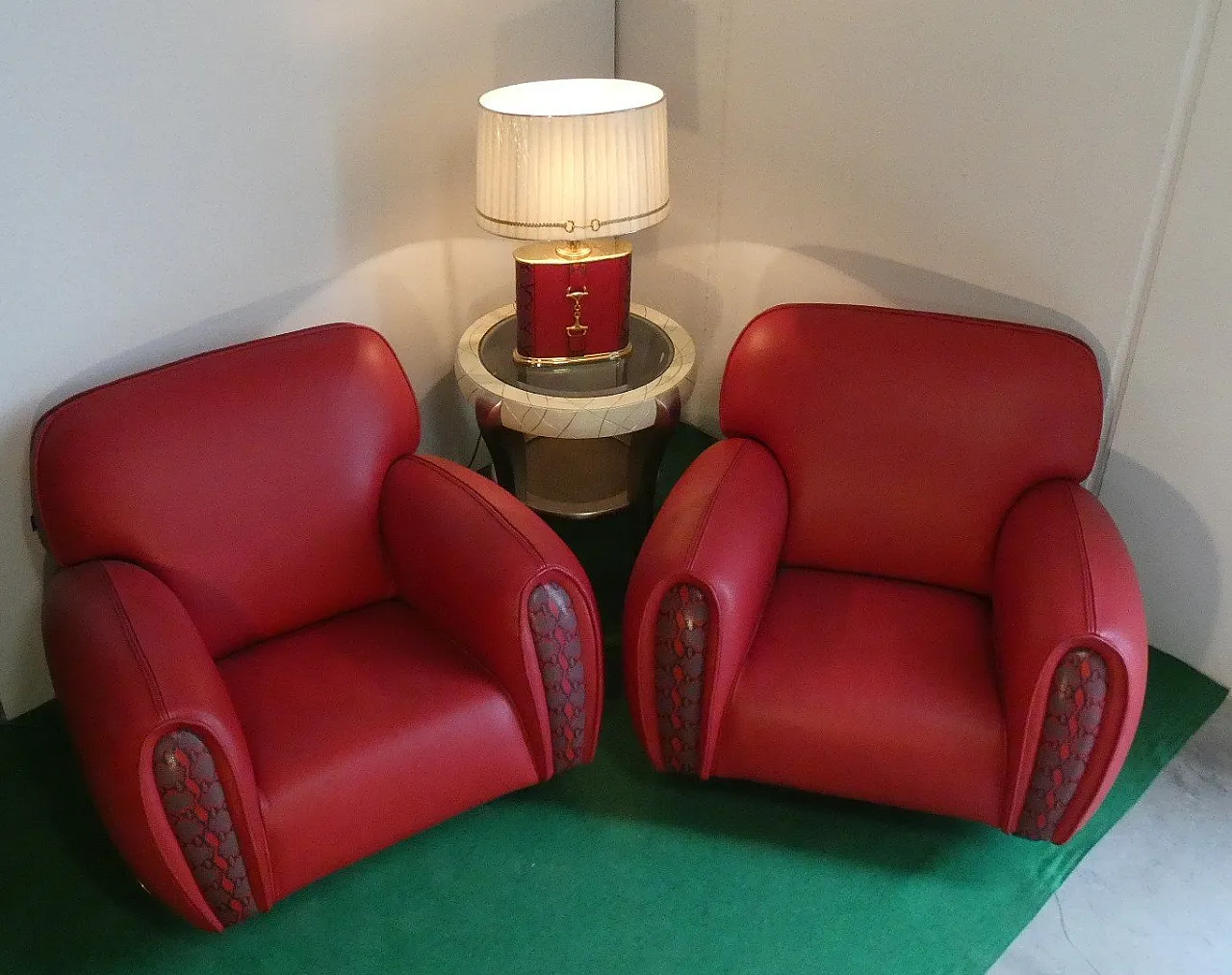Chairs and coffee table lamp by Elisabetta Gucci for Form Italia, 80s 20
