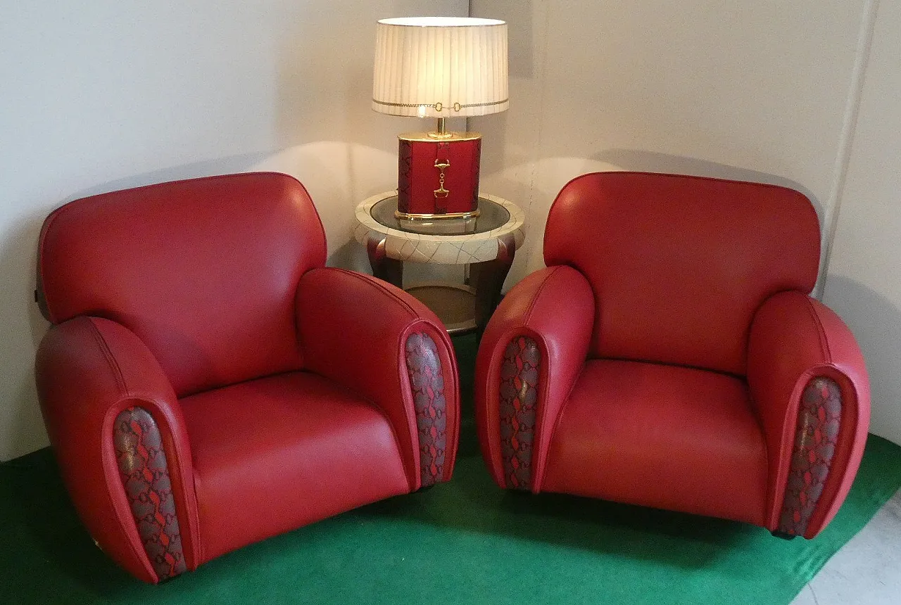 Chairs and coffee table lamp by Elisabetta Gucci for Form Italia, 80s 40