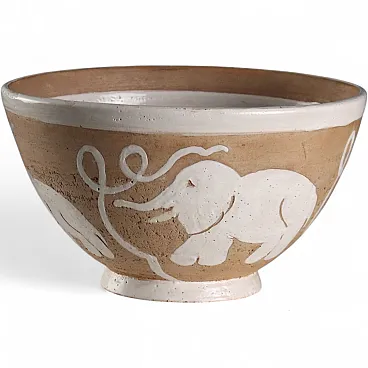 Ceramic and enamel bowl made by Zaccagnini, 20th century