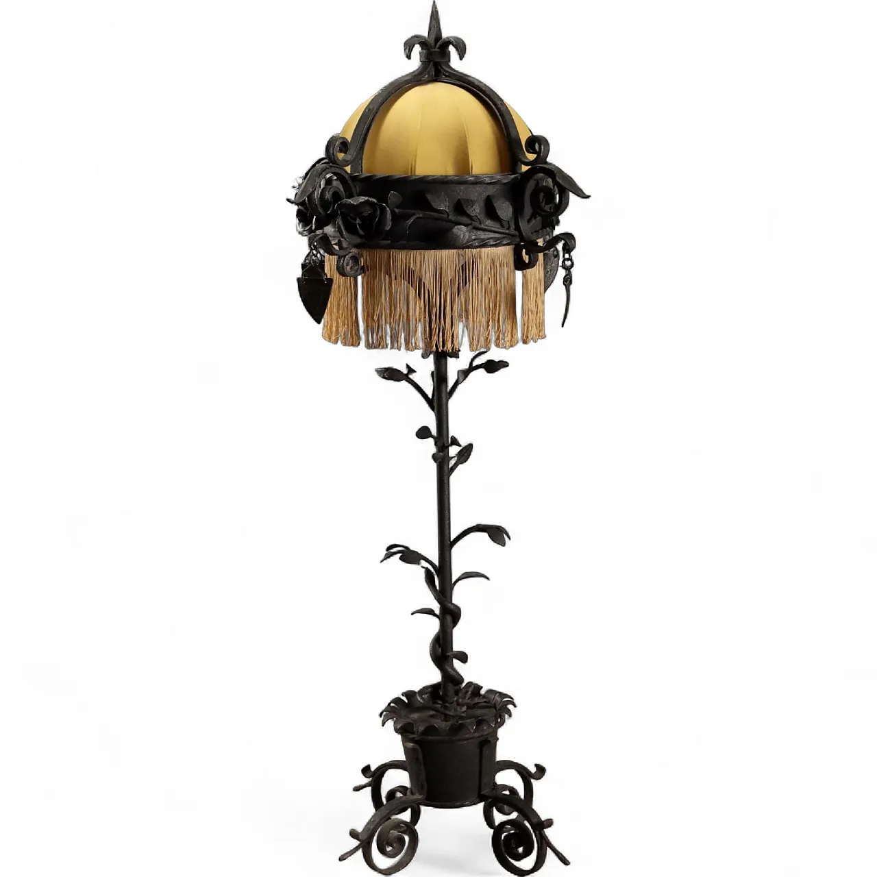Wrought iron floor lamp, 20th century 11