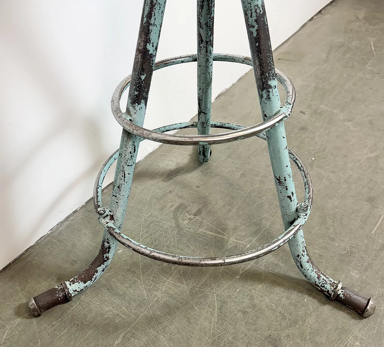 Green Industrial Workshop Stool, 1960s 11