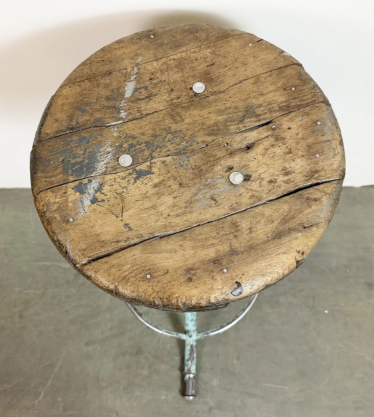 Green Industrial Workshop Stool, 1960s 13