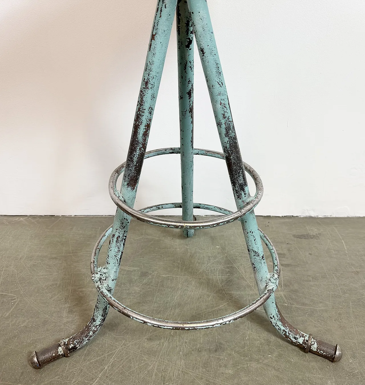 Green Industrial Workshop Stool, 1960s 16