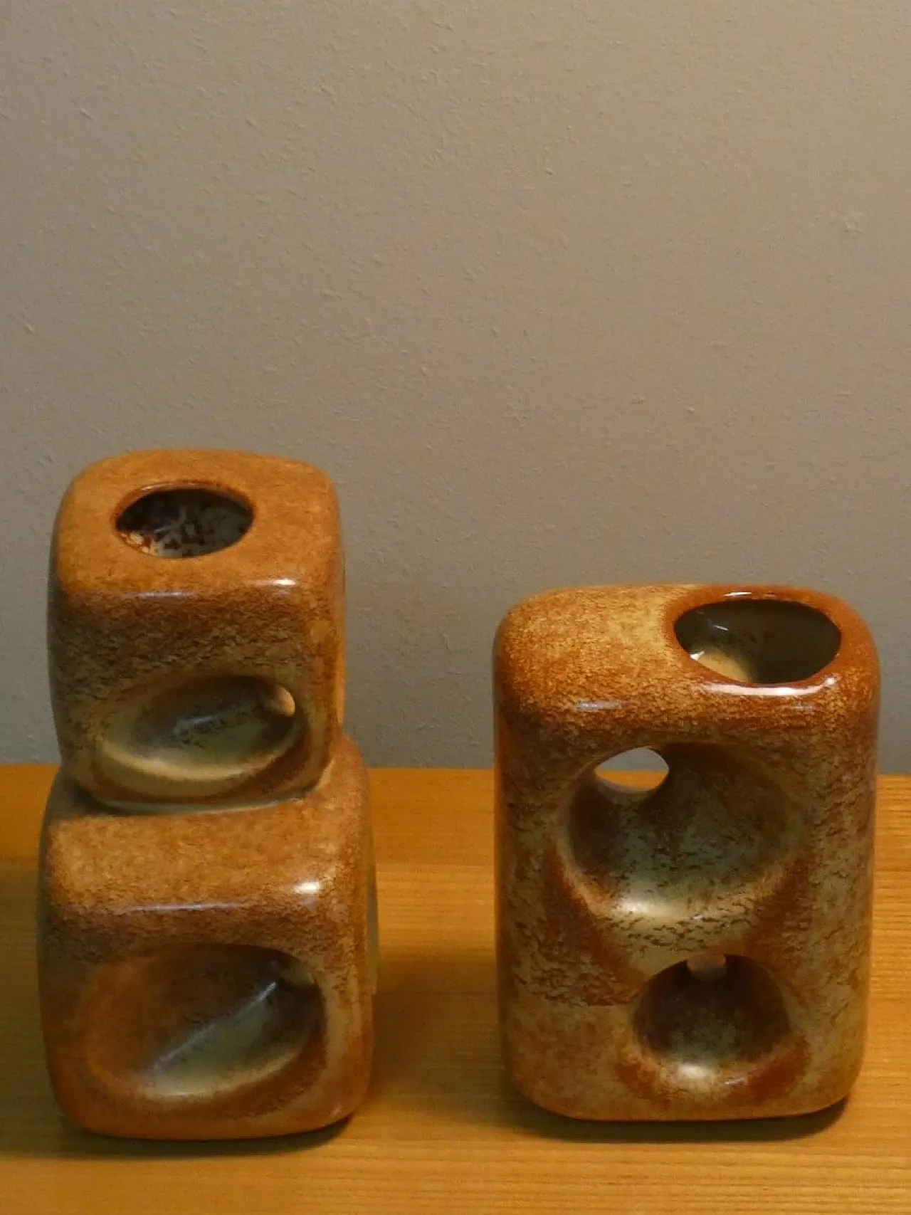 Pair of vases by Roberto Rigon for Bertoncello Ceramiche Darte, 70s 2