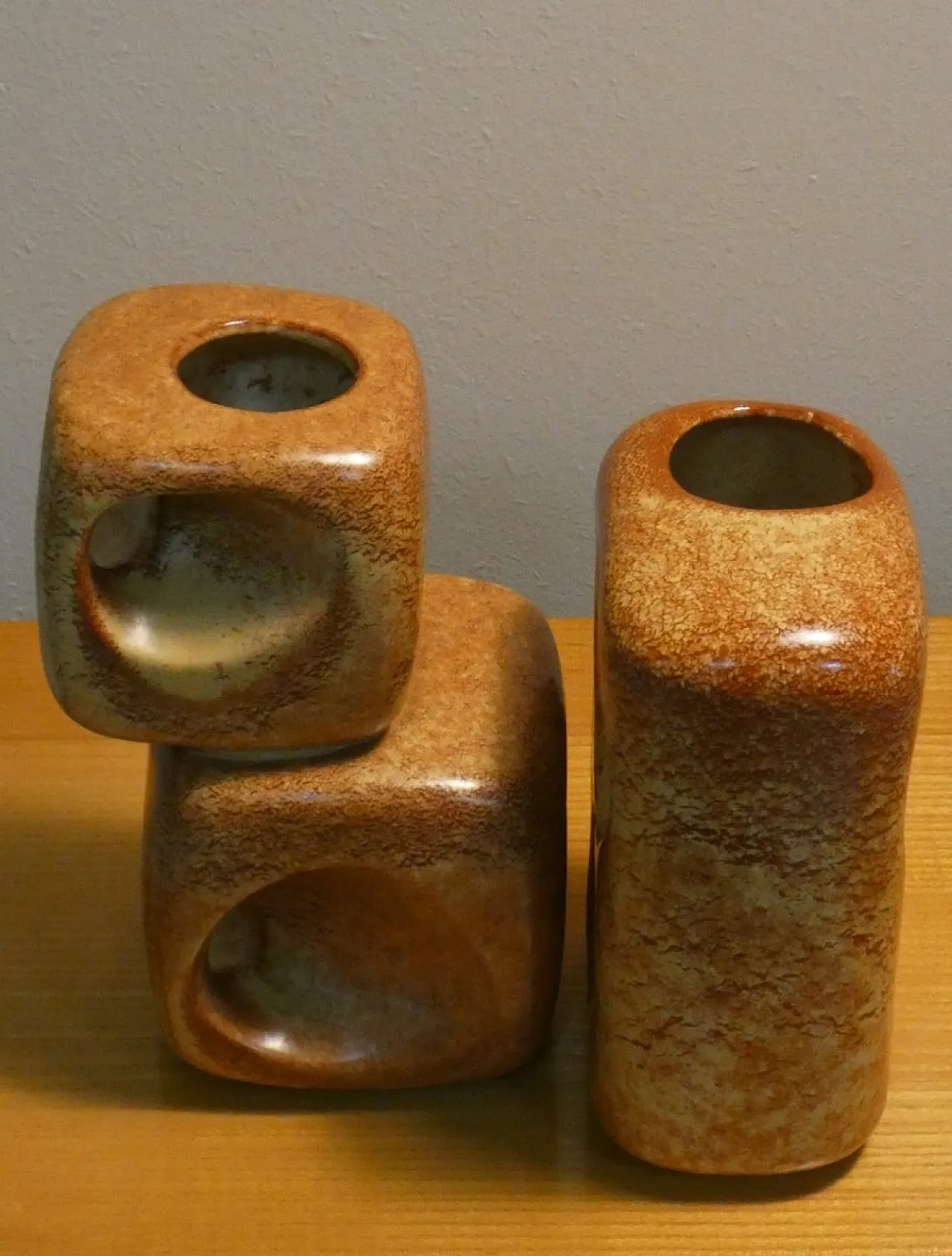 Pair of vases by Roberto Rigon for Bertoncello Ceramiche Darte, 70s 3