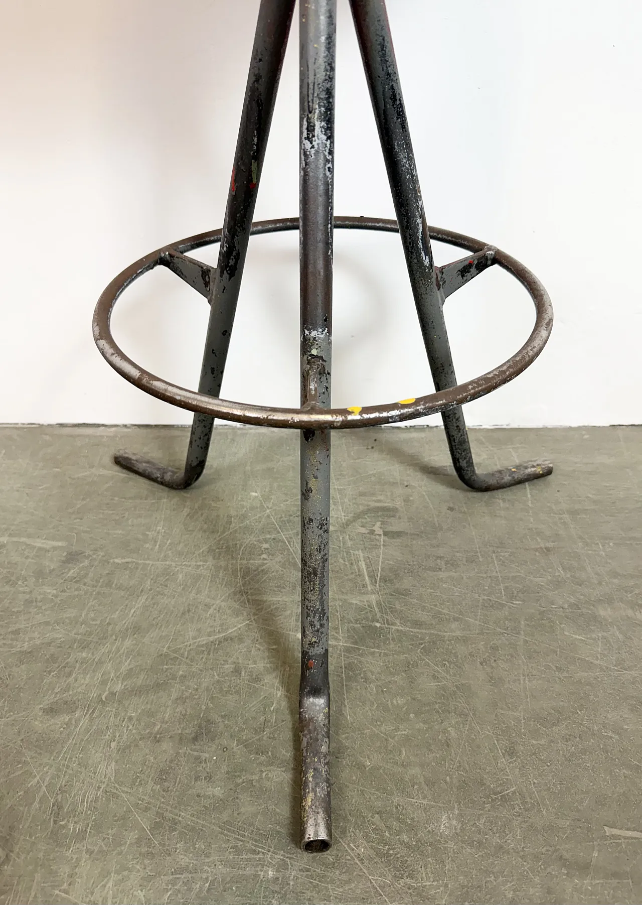 Grey Industrial Workshop Stool, 1960s 6