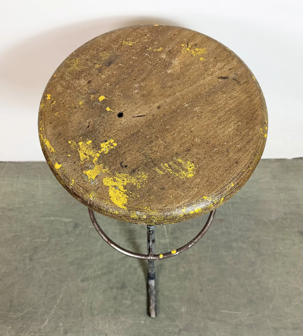 Grey Industrial Workshop Stool, 1960s 7