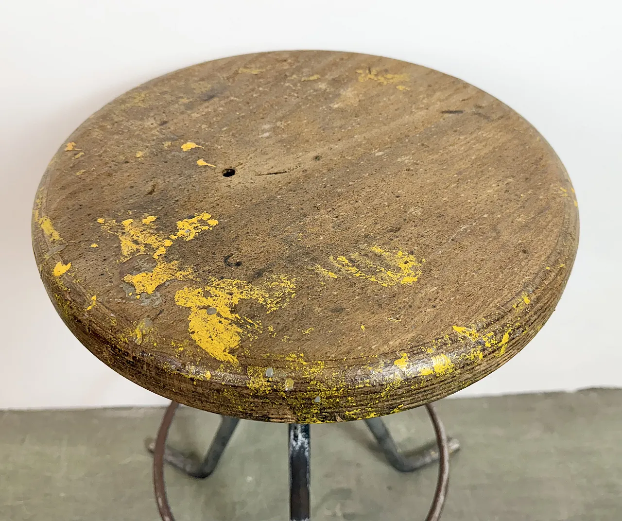 Grey Industrial Workshop Stool, 1960s 8