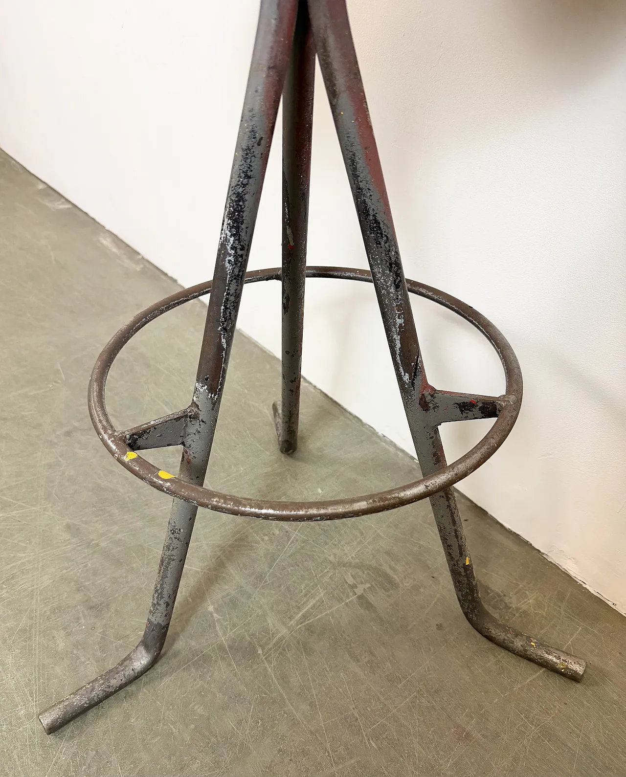 Grey Industrial Workshop Stool, 1960s 10