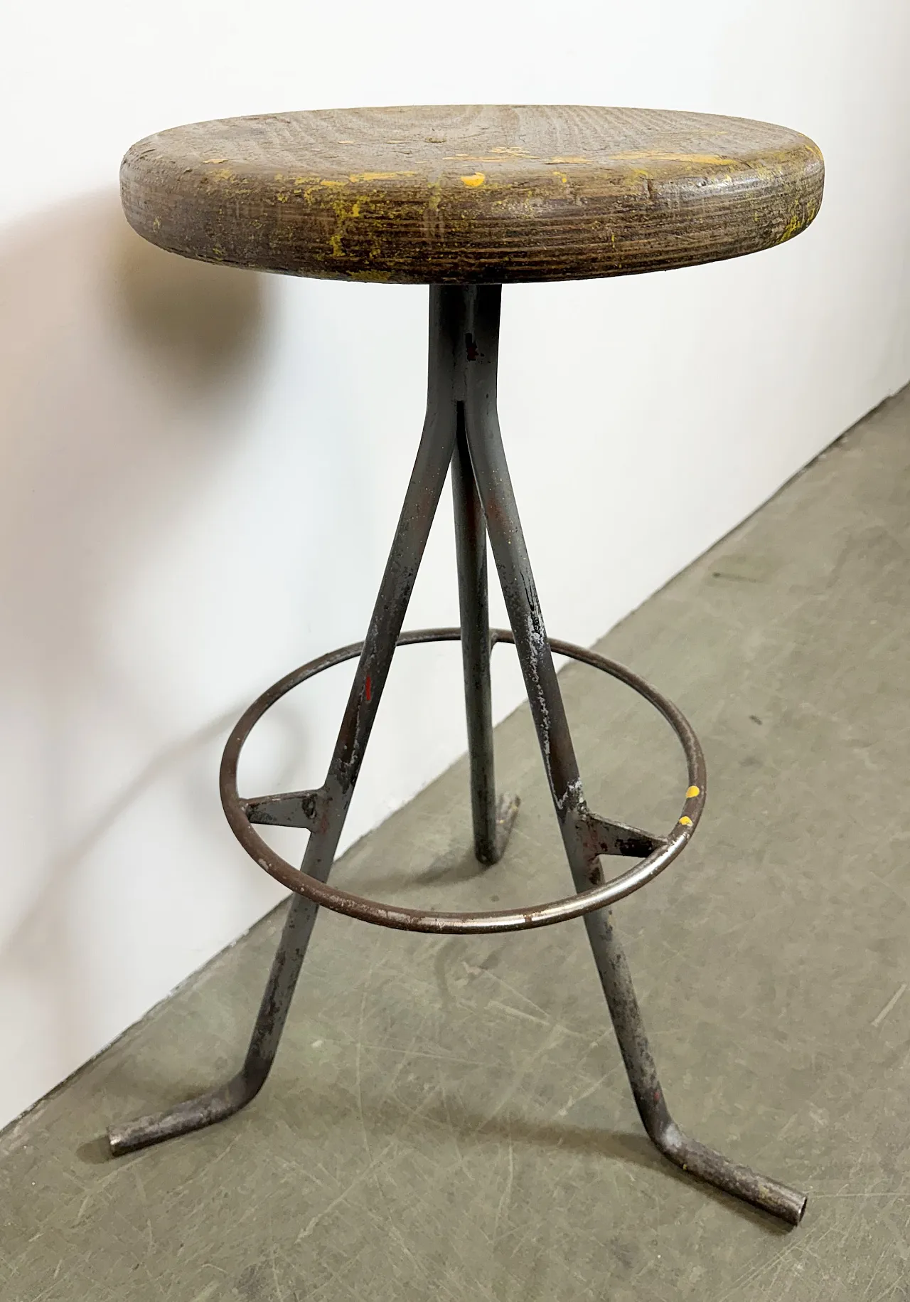 Grey Industrial Workshop Stool, 1960s 11