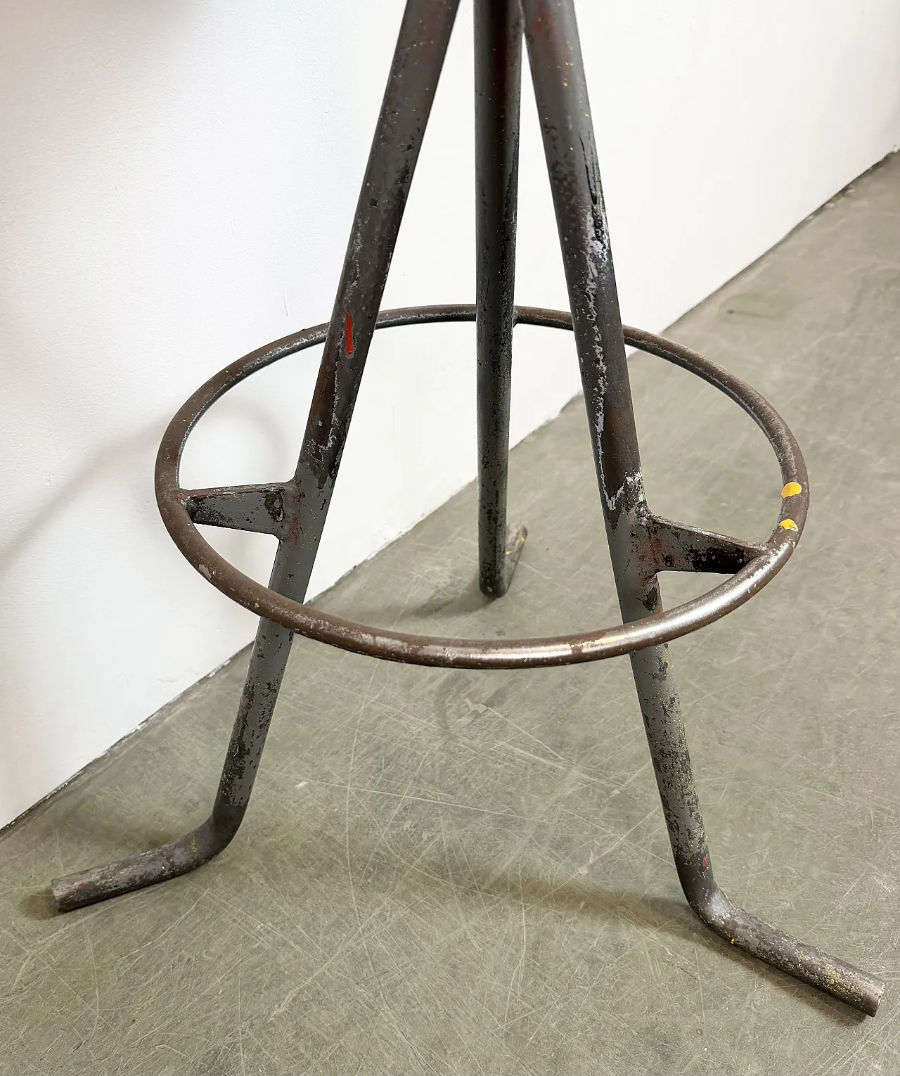 Grey Industrial Workshop Stool, 1960s 12