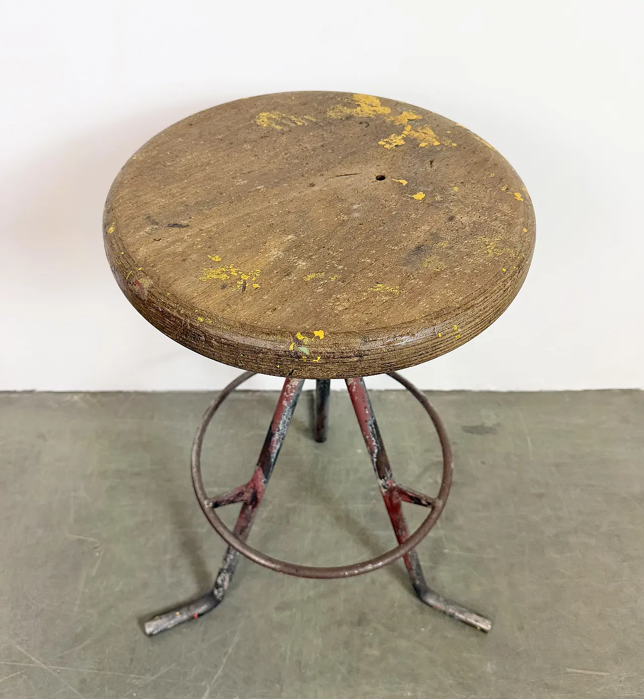 Grey Industrial Workshop Stool, 1960s 14