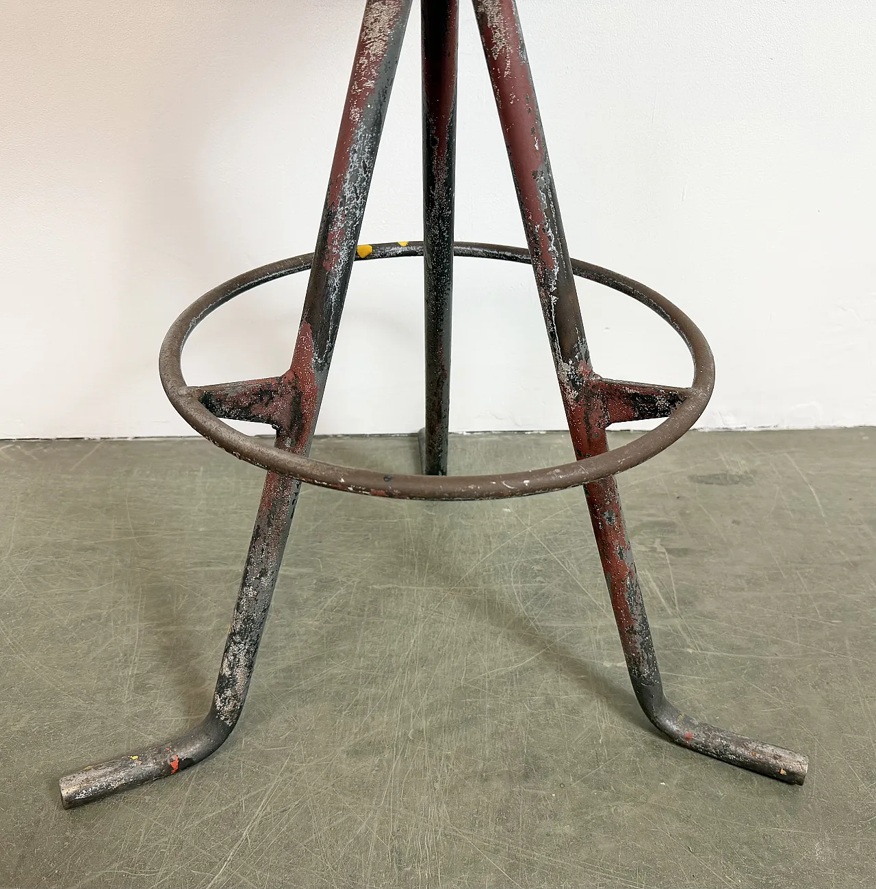 Grey Industrial Workshop Stool, 1960s 15