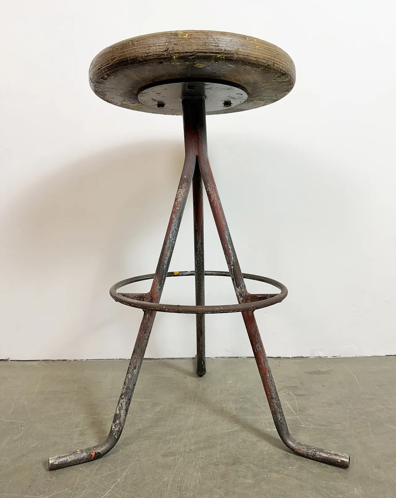 Grey Industrial Workshop Stool, 1960s 16