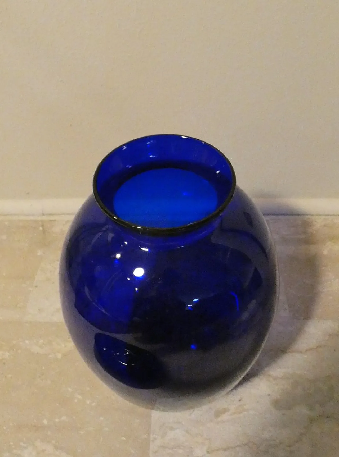 Set of Cobalt blue vase and ashtray by Carlo Moretti, 1990s 5