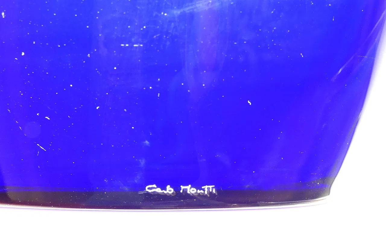 Set of Cobalt blue vase and ashtray by Carlo Moretti, 1990s 6