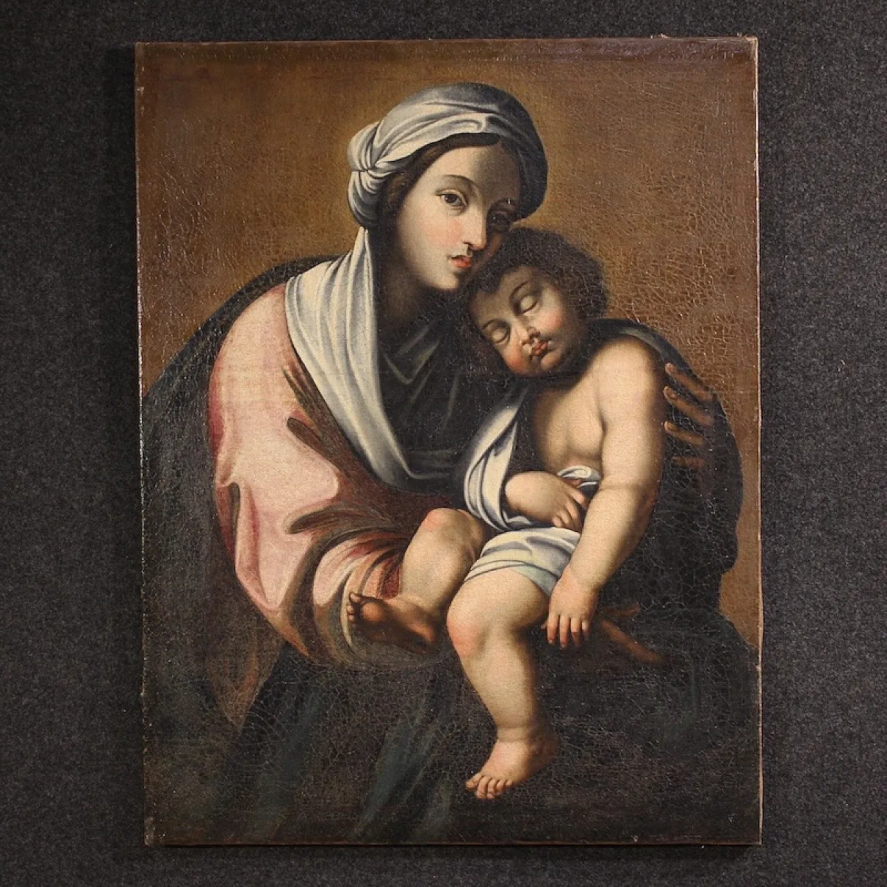 Italian painting Madonna with Child, 18th century 1