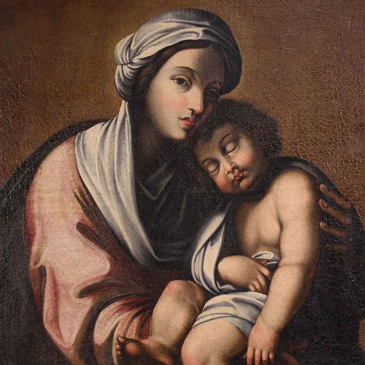 Italian painting Madonna with Child, 18th century 2