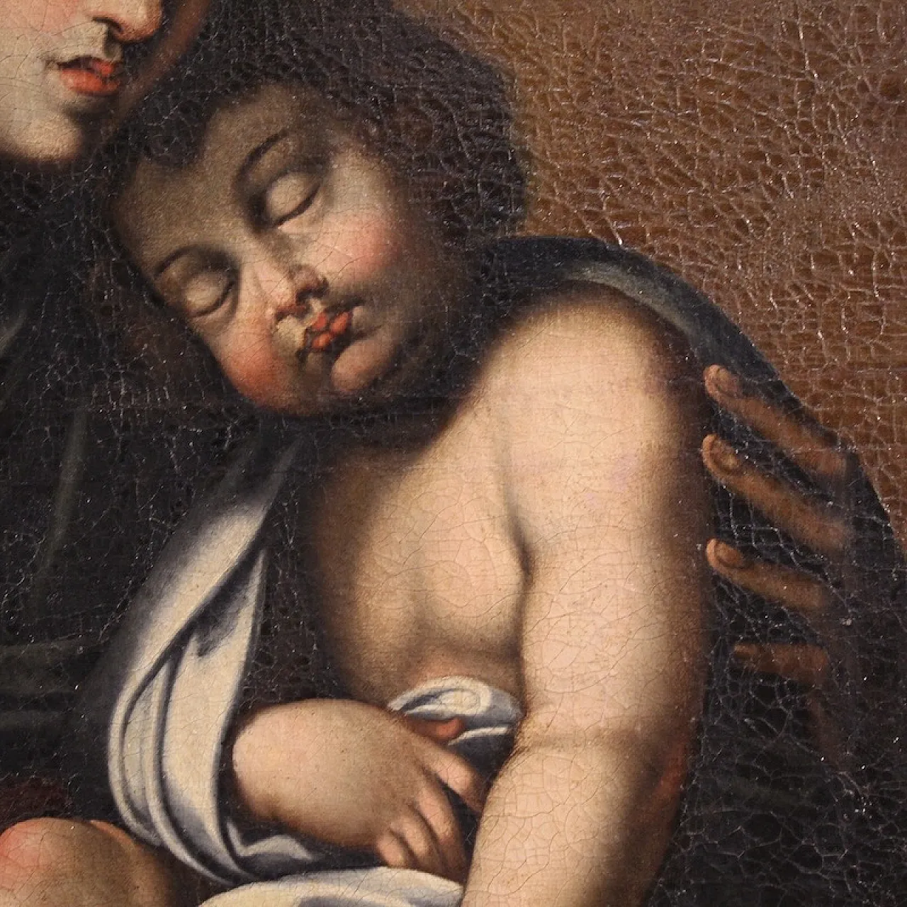 Italian painting Madonna with Child, 18th century 10