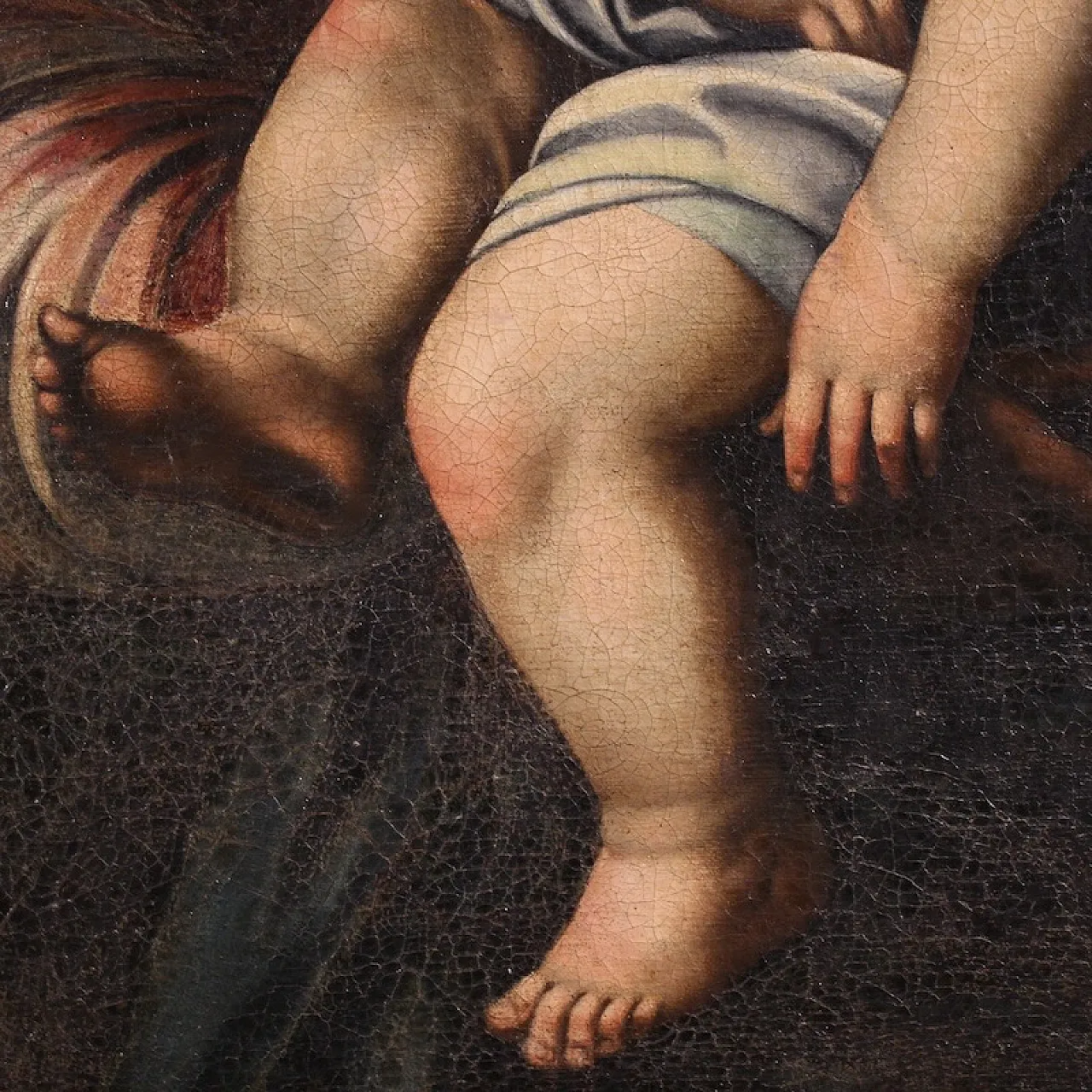 Italian painting Madonna with Child, 18th century 11