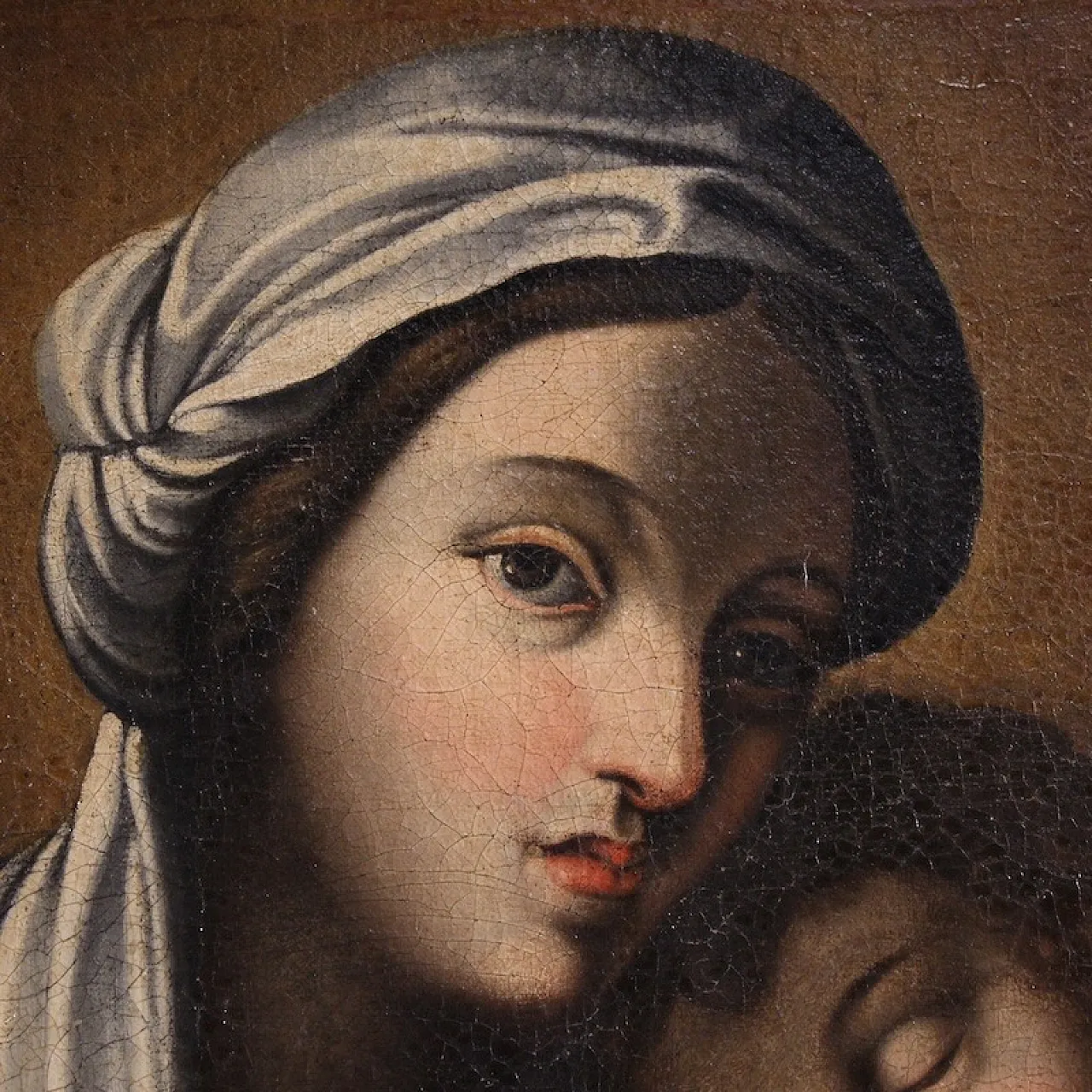 Italian painting Madonna with Child, 18th century 12