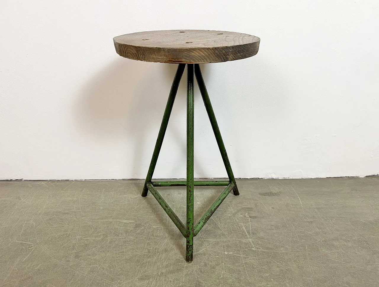Green Industrial Workshop Stool, 1960s 2