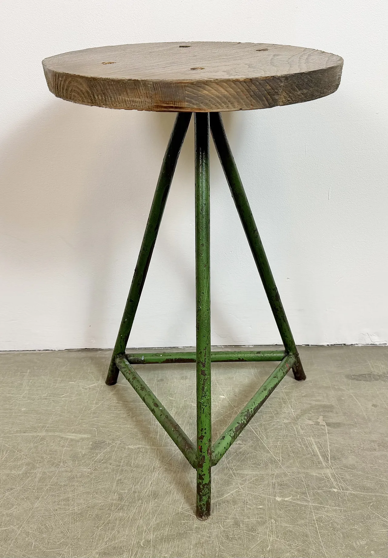 Green Industrial Workshop Stool, 1960s 3
