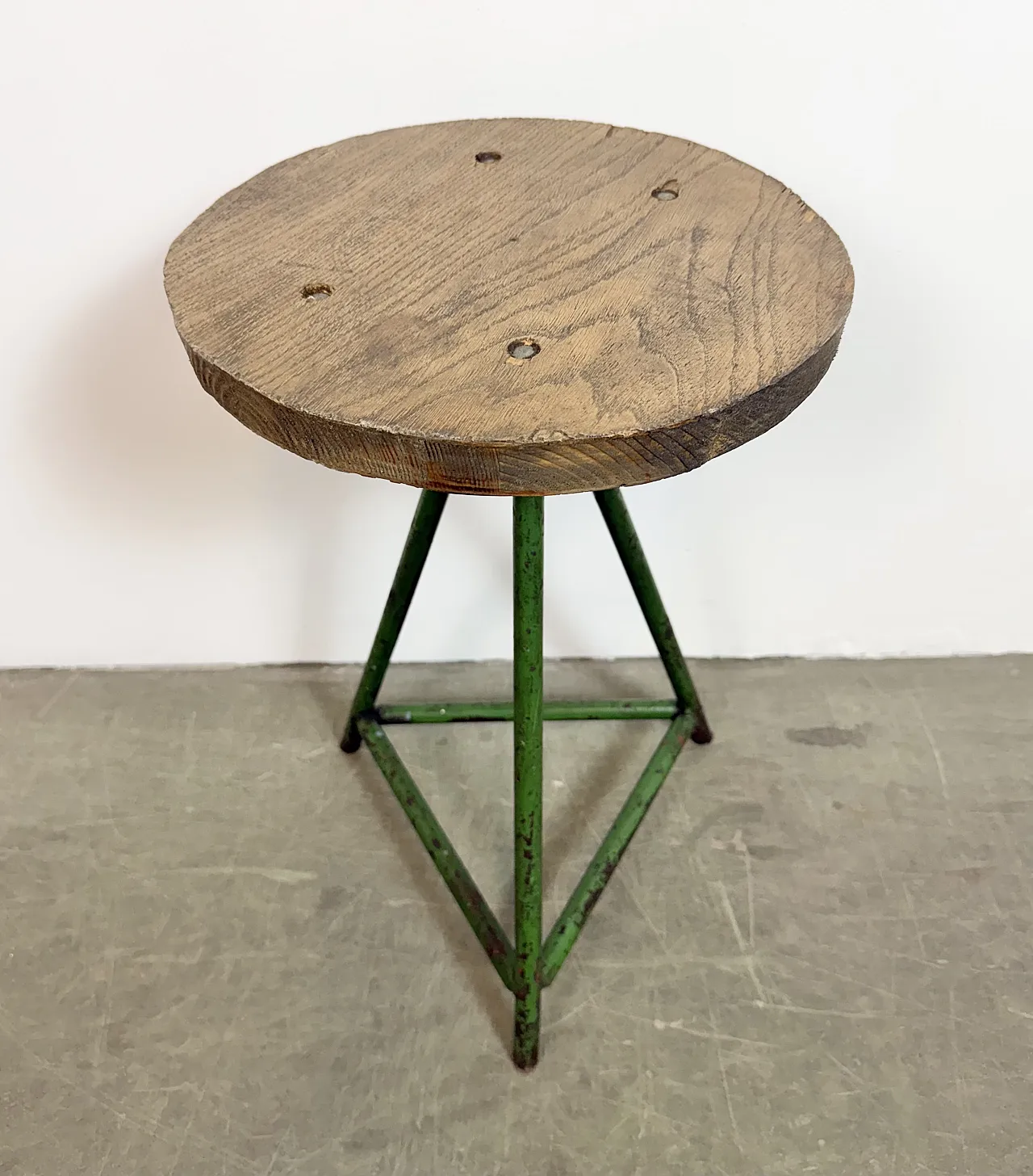 Green Industrial Workshop Stool, 1960s 4