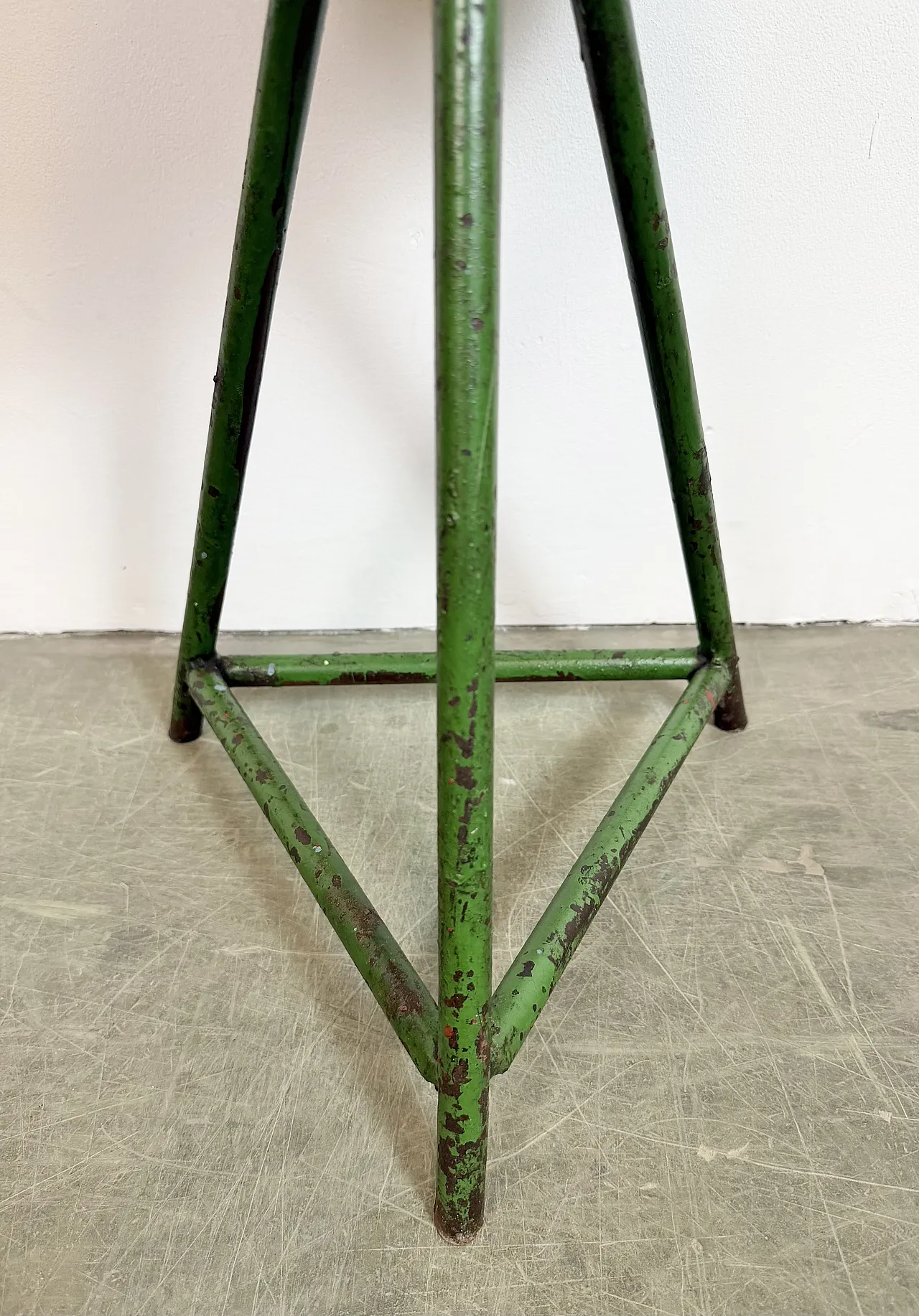 Green Industrial Workshop Stool, 1960s 6