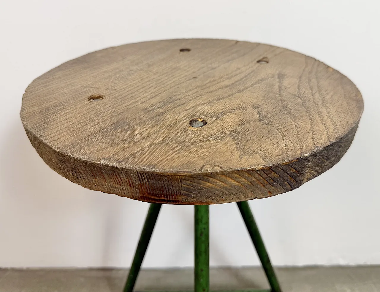 Green Industrial Workshop Stool, 1960s 7