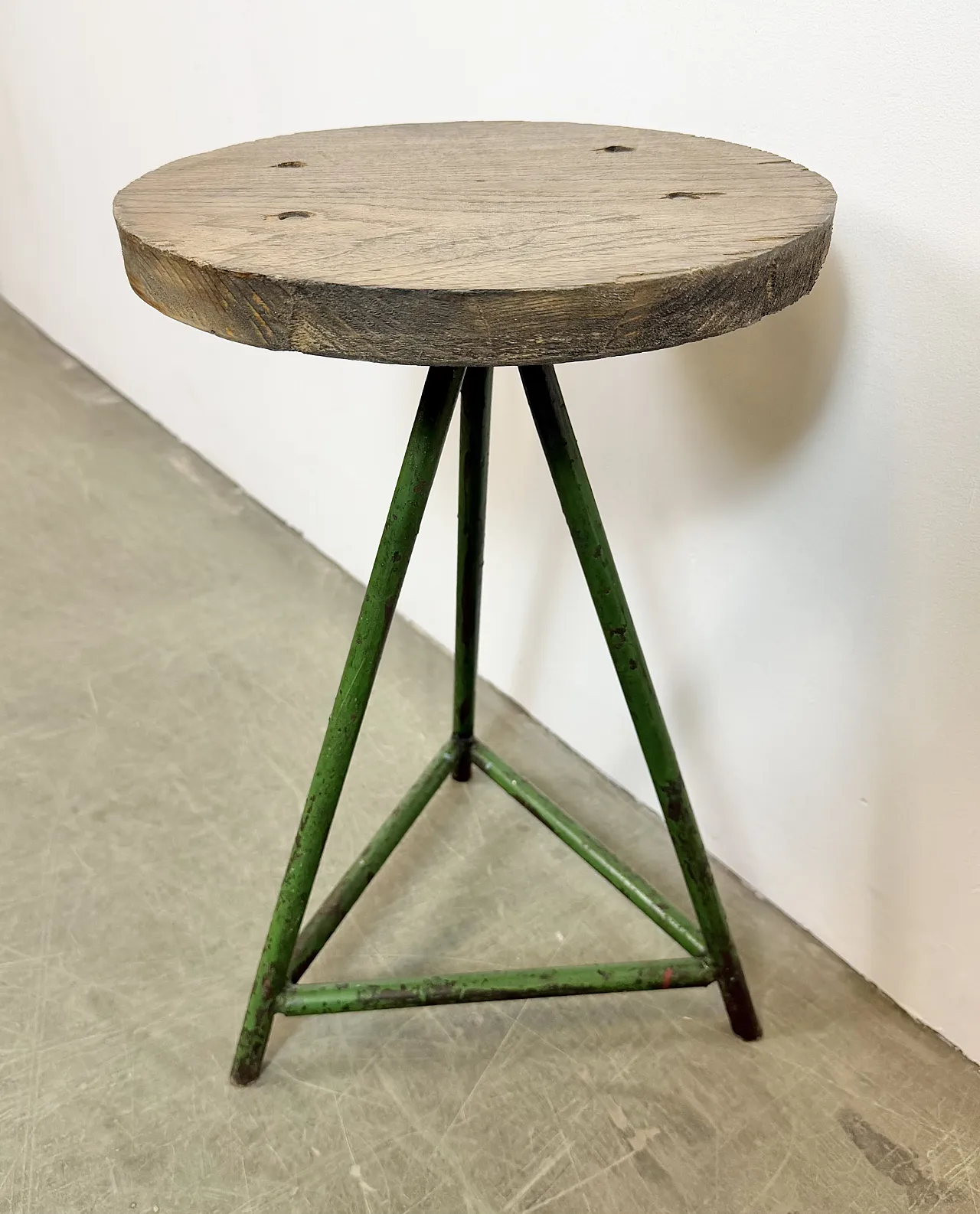 Green Industrial Workshop Stool, 1960s 8