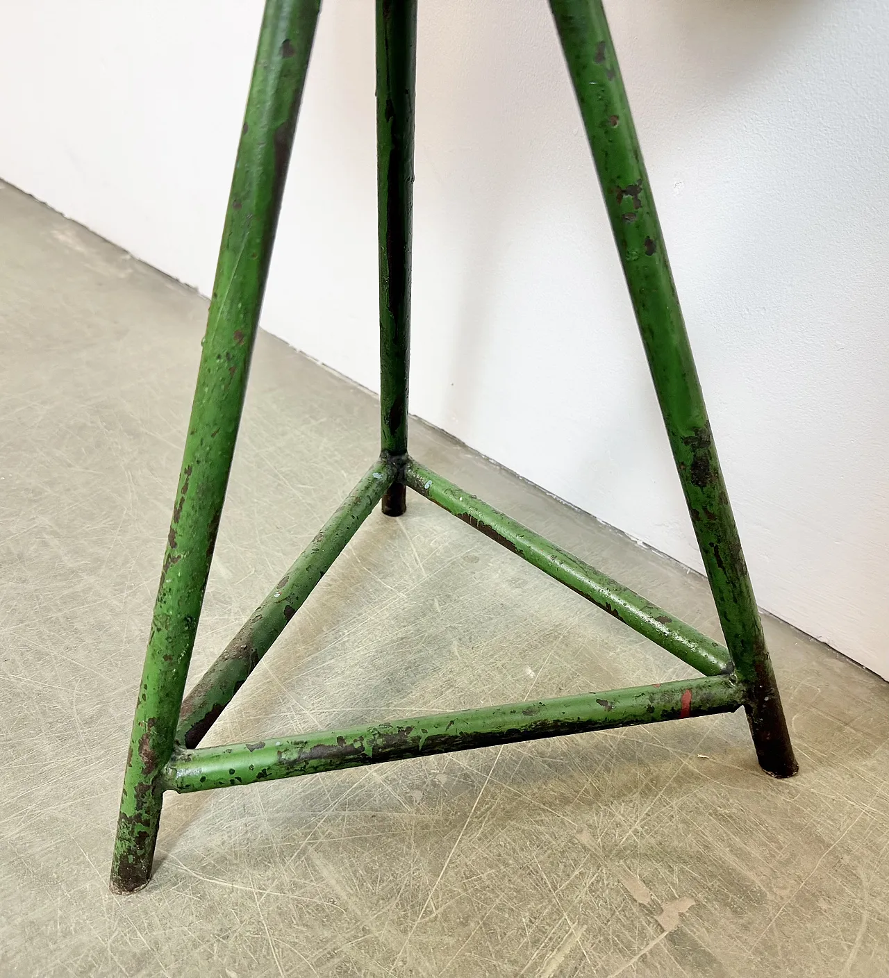 Green Industrial Workshop Stool, 1960s 9