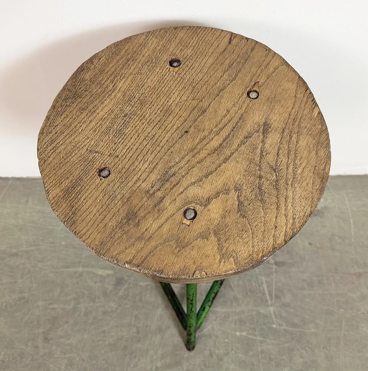 Green Industrial Workshop Stool, 1960s 12