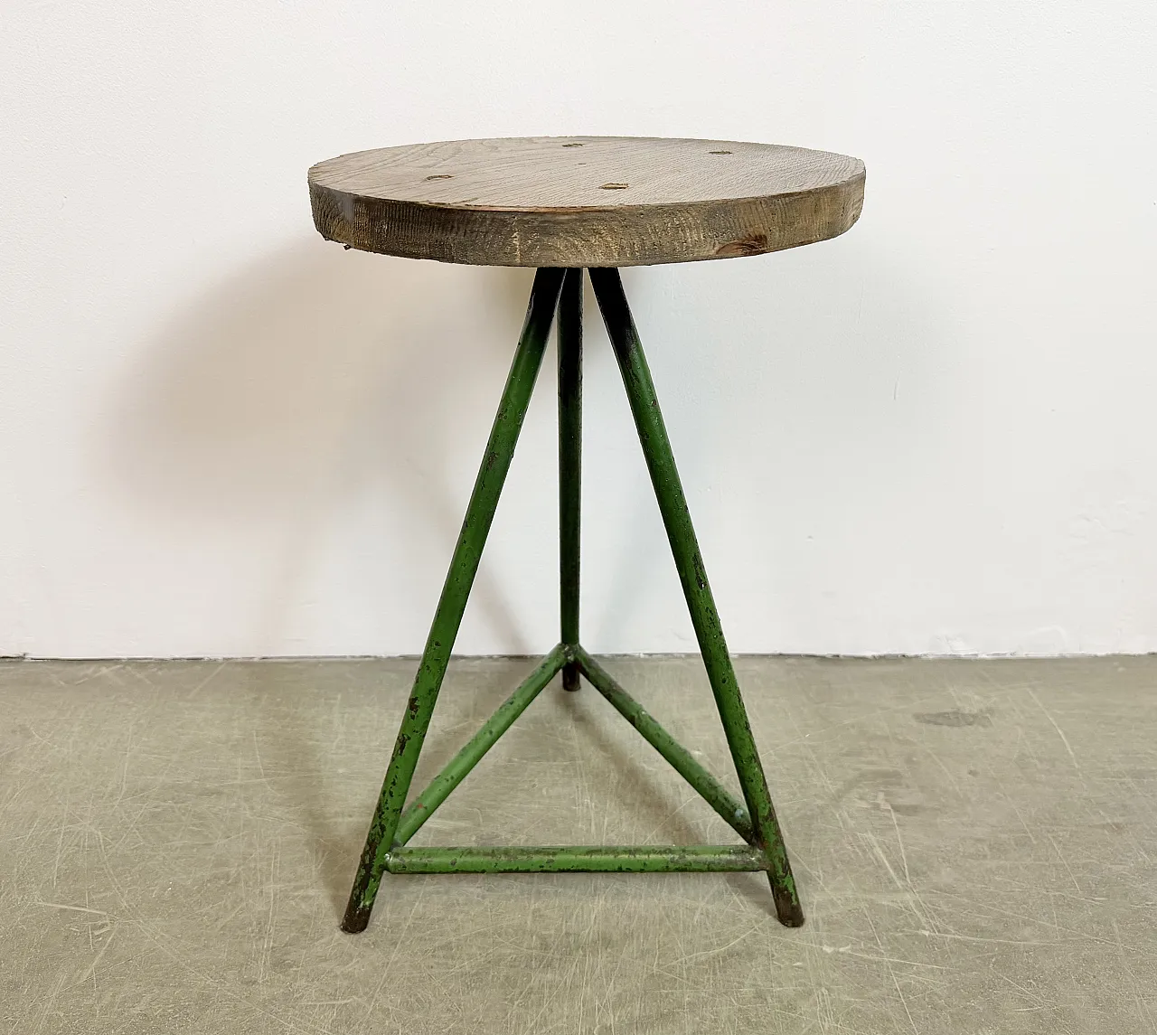 Green Industrial Workshop Stool, 1960s 13