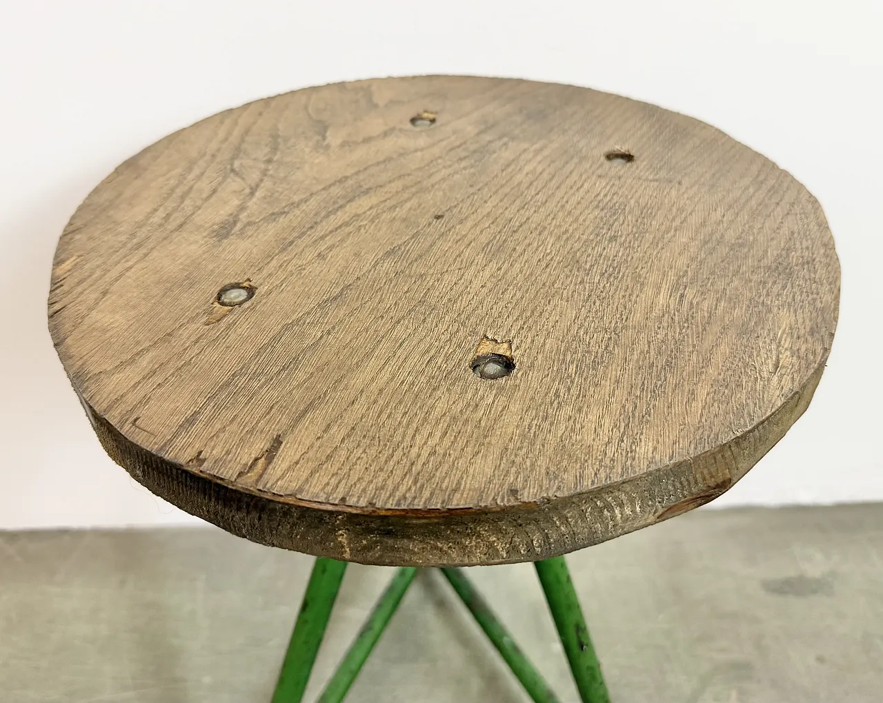 Green Industrial Workshop Stool, 1960s 17