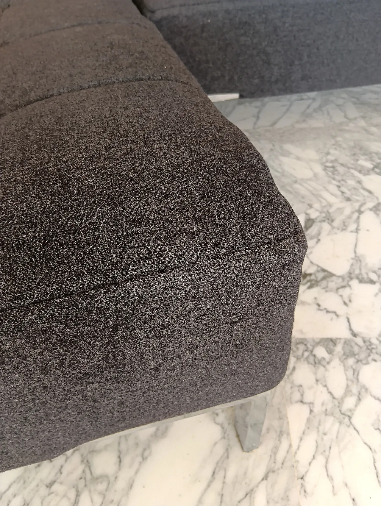 Alfa model corner sofa by Zanotta gray combed wool, 2000s 14