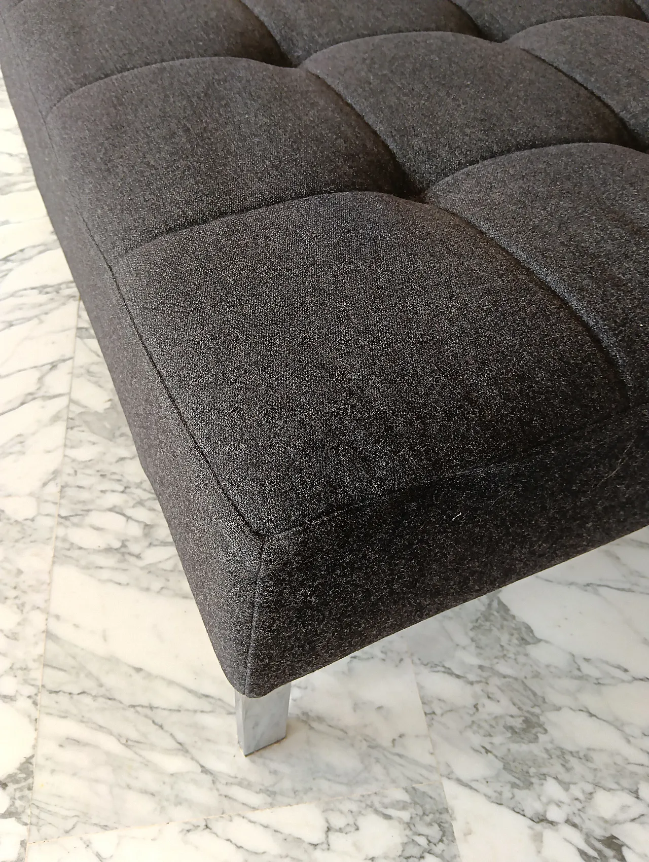 Alfa model corner sofa by Zanotta gray combed wool, 2000s 17