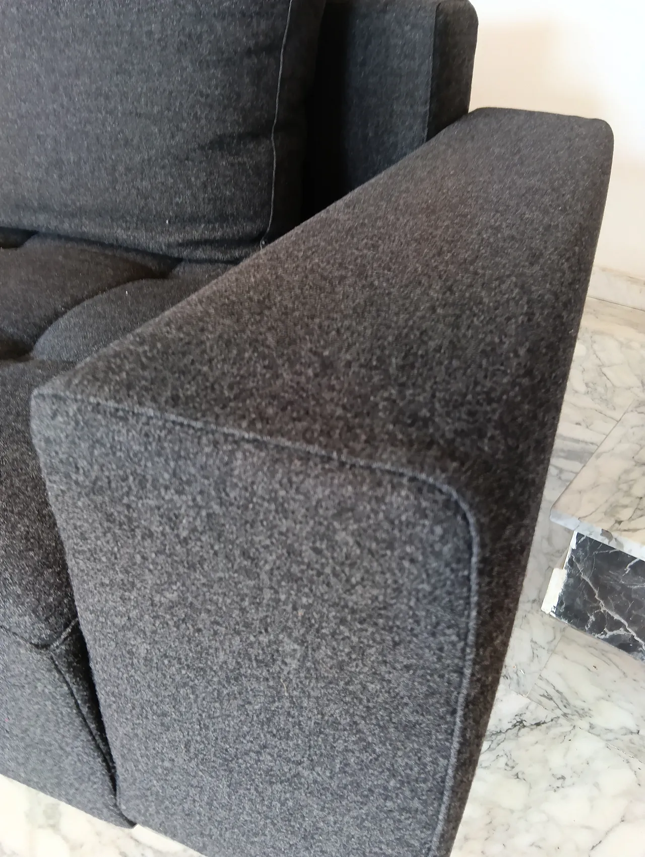 Alfa model corner sofa by Zanotta gray combed wool, 2000s 28